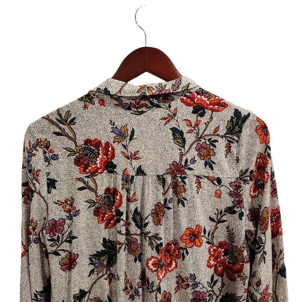 Anthropologie Maeve Janie Top Flounced Peasant Blouse Size 4 Floral - Picture 6 of 10